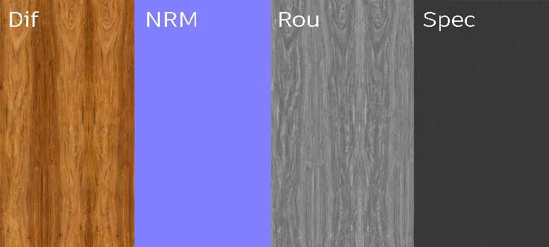 متریال PBR چوب