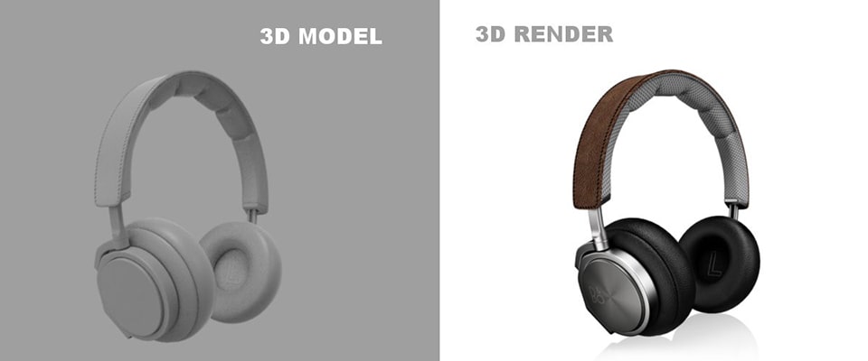 3d model VS 3d render